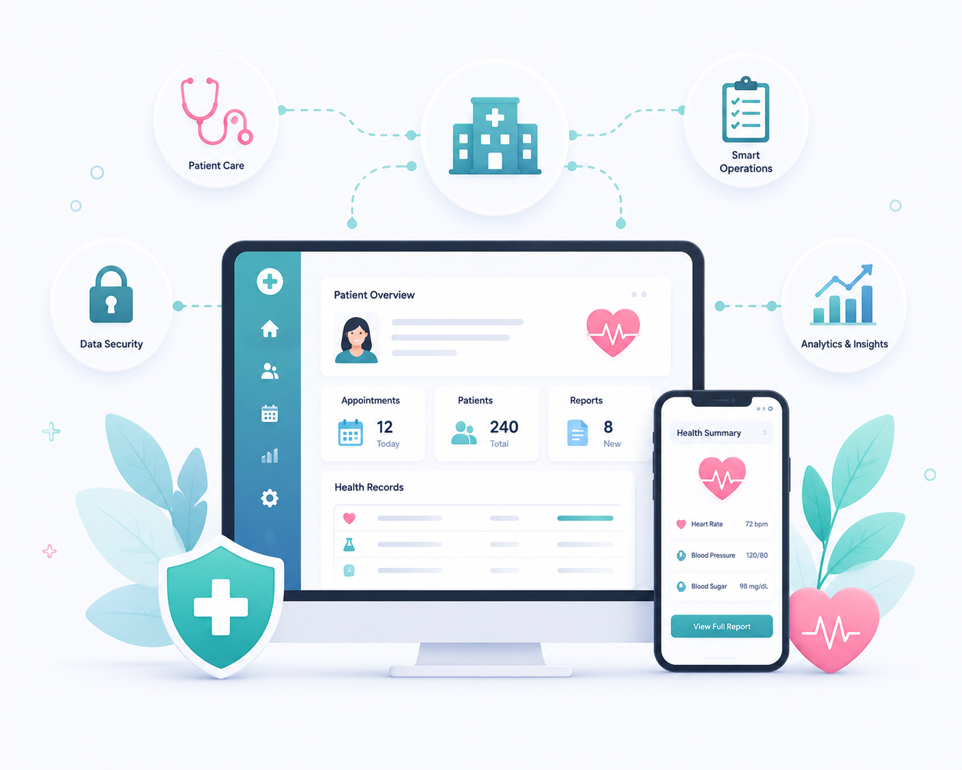 Healthcare software for patient care and hospital operations